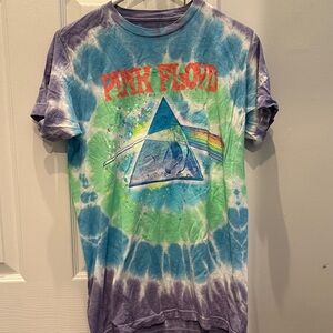 Liquid Blue Tie-Dye Shirt with Blue and Purple Hues. Size small